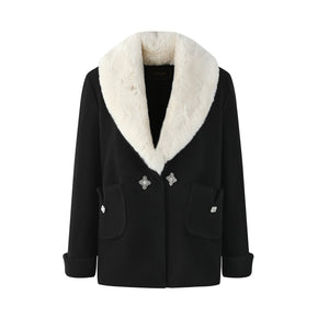 Audrey Faux Fur-Trimmed Coat