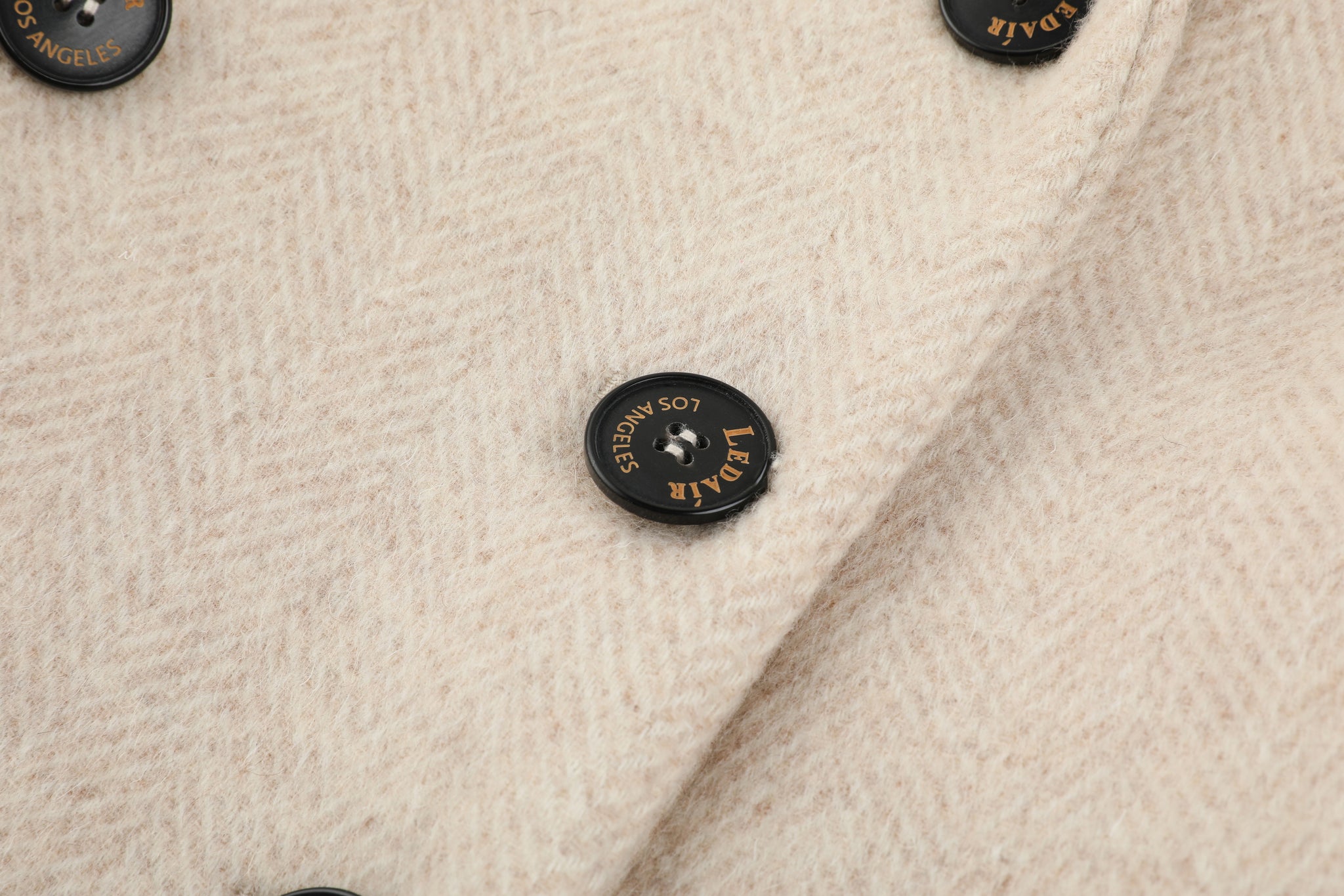 Kameron Oat Long Double-Breated Wool Coat