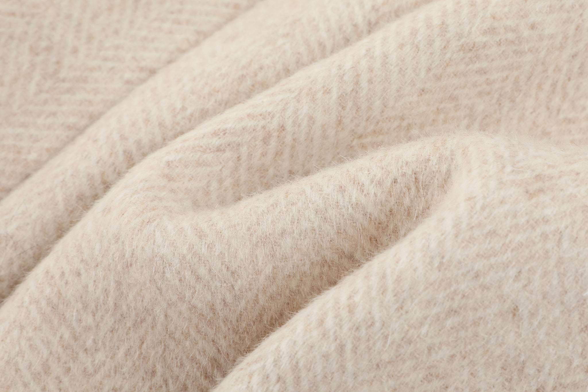Kameron Oat Long Double-Breated Wool Coat