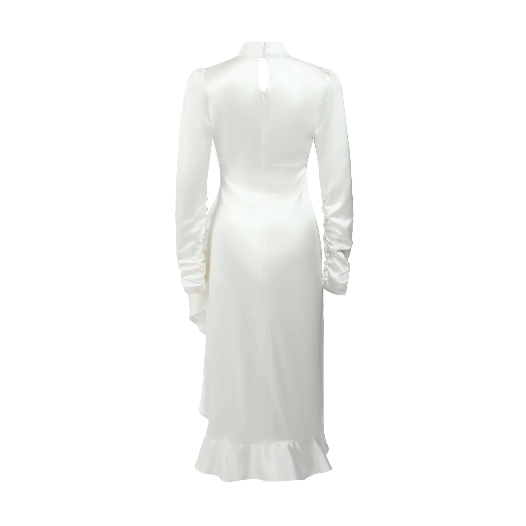Aiyana Ruffle-Trimmed Silk Gown - LEDAIR