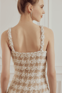 Bustier Tweed Midi Dress - LEDAIR