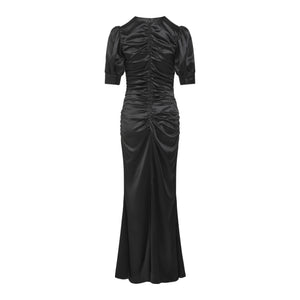 Calliope Silk Satin Midi Dress - LEDAIR