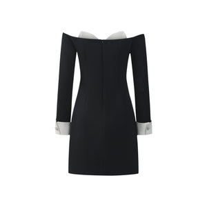 Harper Classic Black Mid-Length Dress - LEDAIR