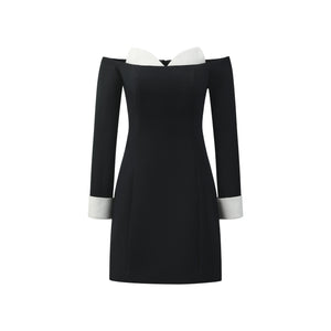 Harper Classic Black Mid-Length Dress - LEDAIR
