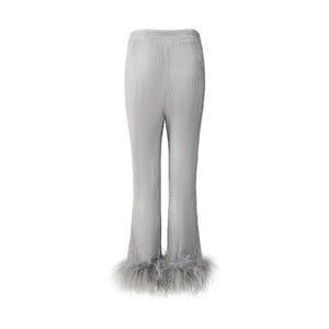 Isabella Feathers Rhinestone-Embellished Pants - LEDAIR