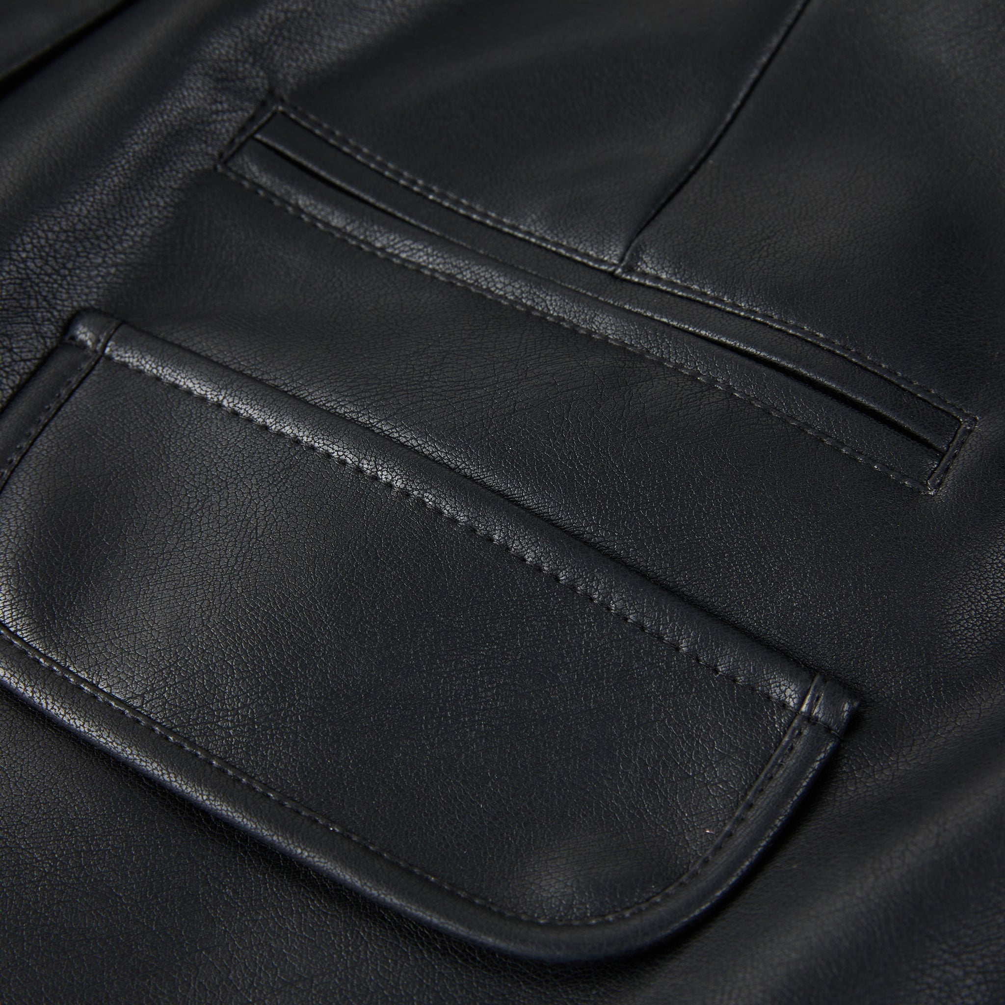 Pocketed Panache Faux Leather Mini Skirt - LEDAIR