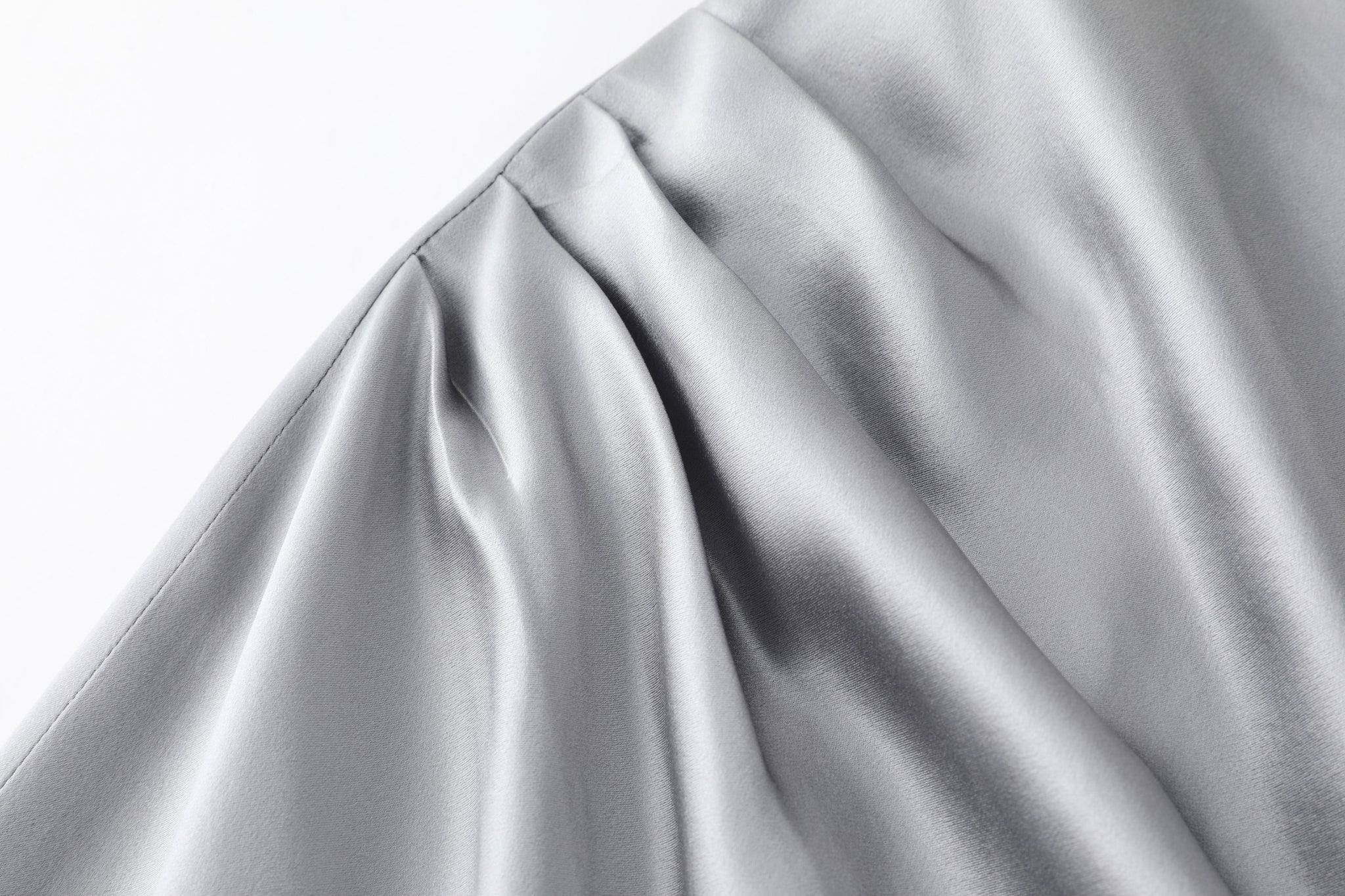 Viola Ruched Silk Midi Skirt - LEDAIR