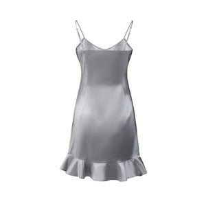 Viola Ruffled Silk Mini Dress - LEDAIR