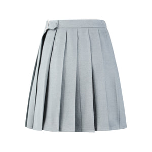 Wool and Silk Pleated Mini Skirt - LEDAIR