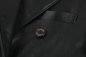 Gabrielle Belted Leather Trench Jacket