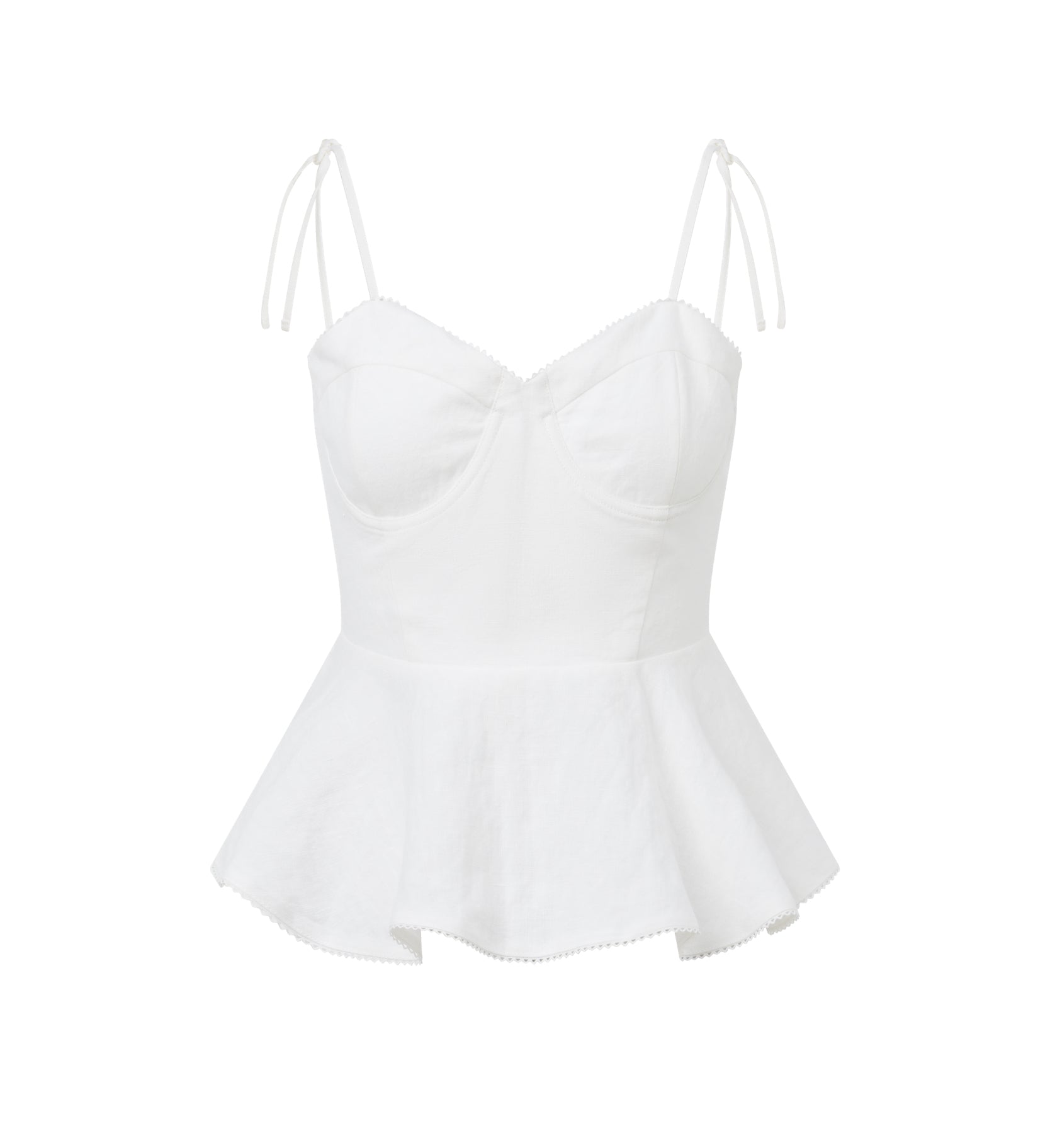 Chloe Peplum Linen Top