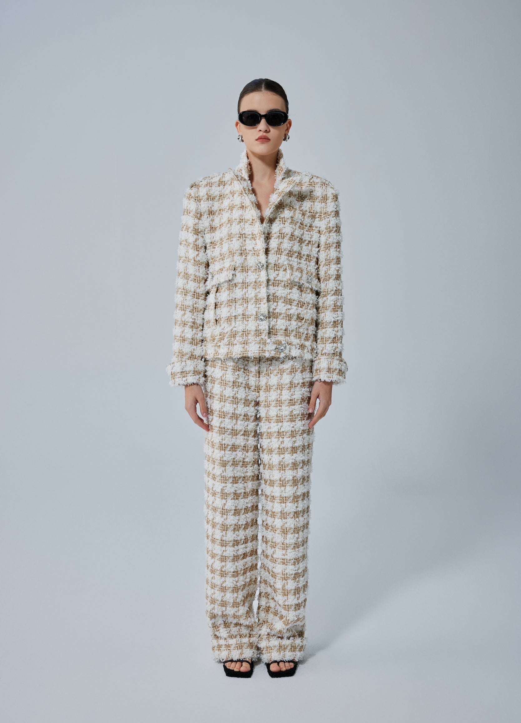 Alaia Cropped Bouclé Jacket