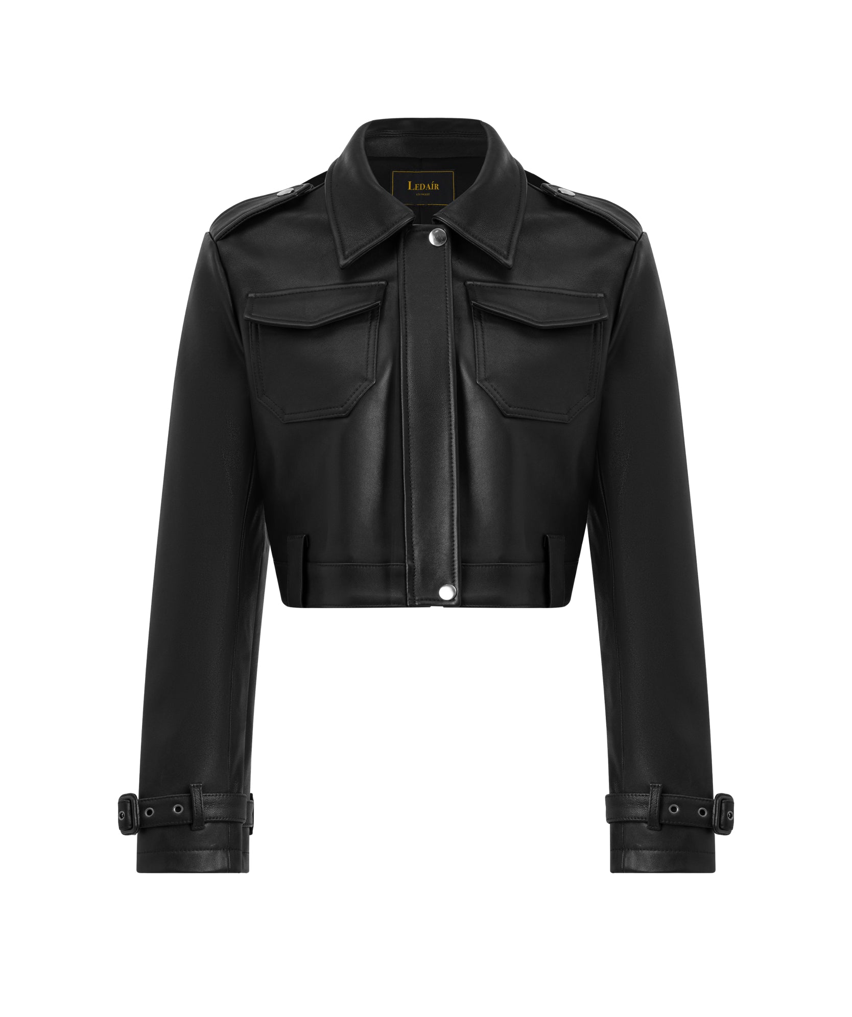 Ava Cropped Leather Jacket