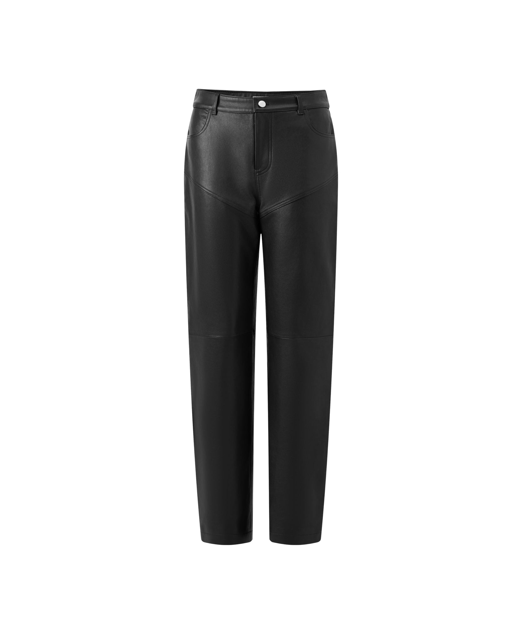 Genevieve High-Waist Leather Pants