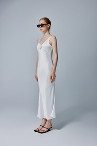 Isabella Satin Bow-Tie Gown