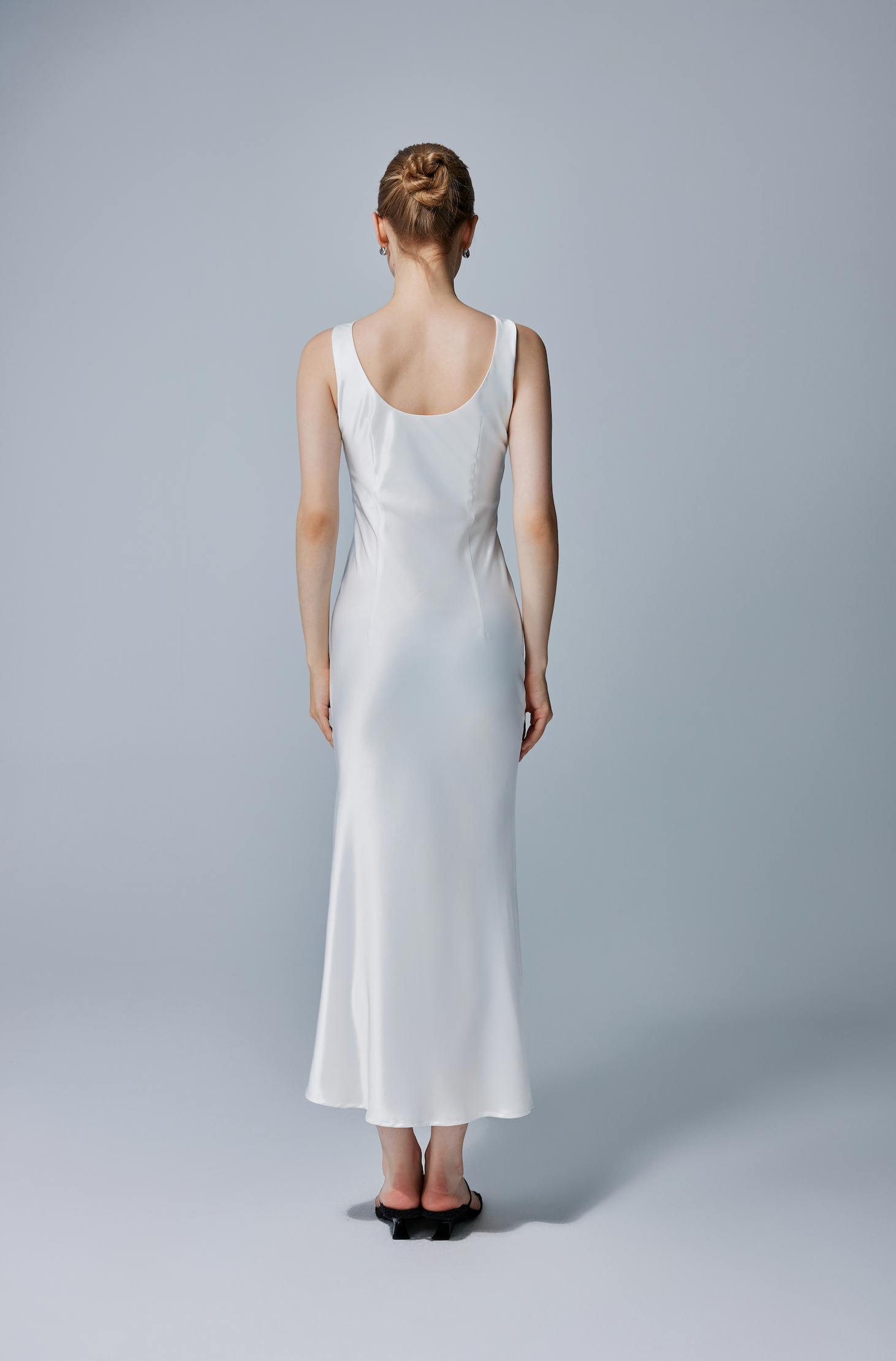 Isabella Satin Bow-Tie Gown