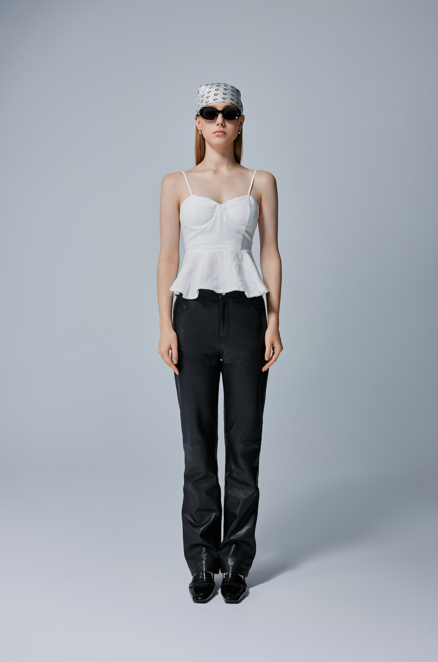Chloe Peplum Linen Top