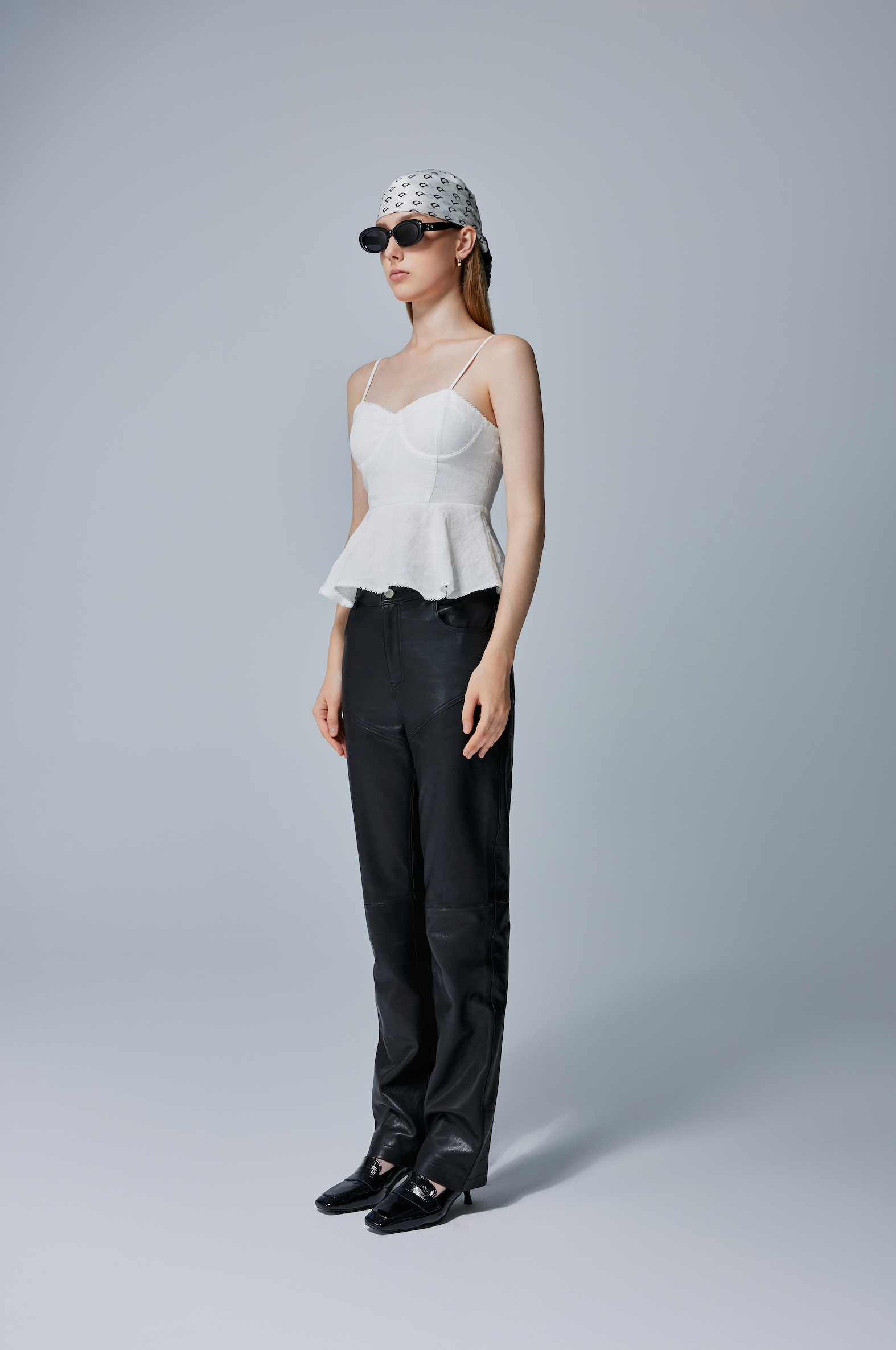 Chloe Peplum Linen Top