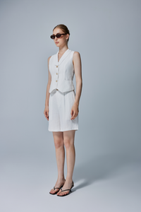 Vivienne Tailored Linen Vest Set
