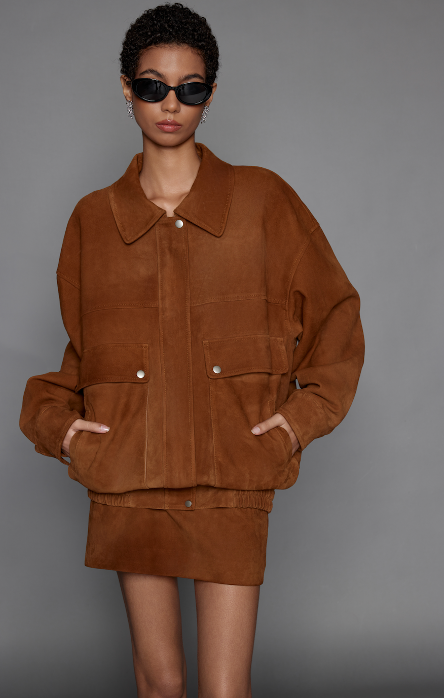 Suede Leather Top Jacket