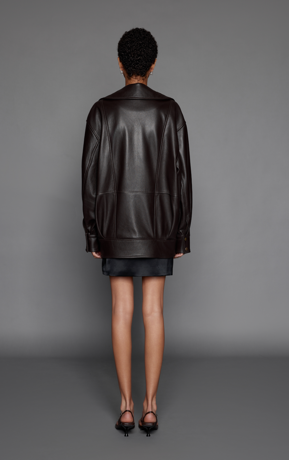 Premium Leather Zip-Up Jacket