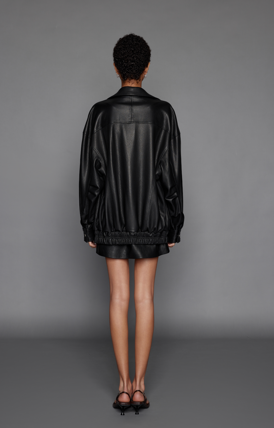 Aurora Leather Bomber Jacket