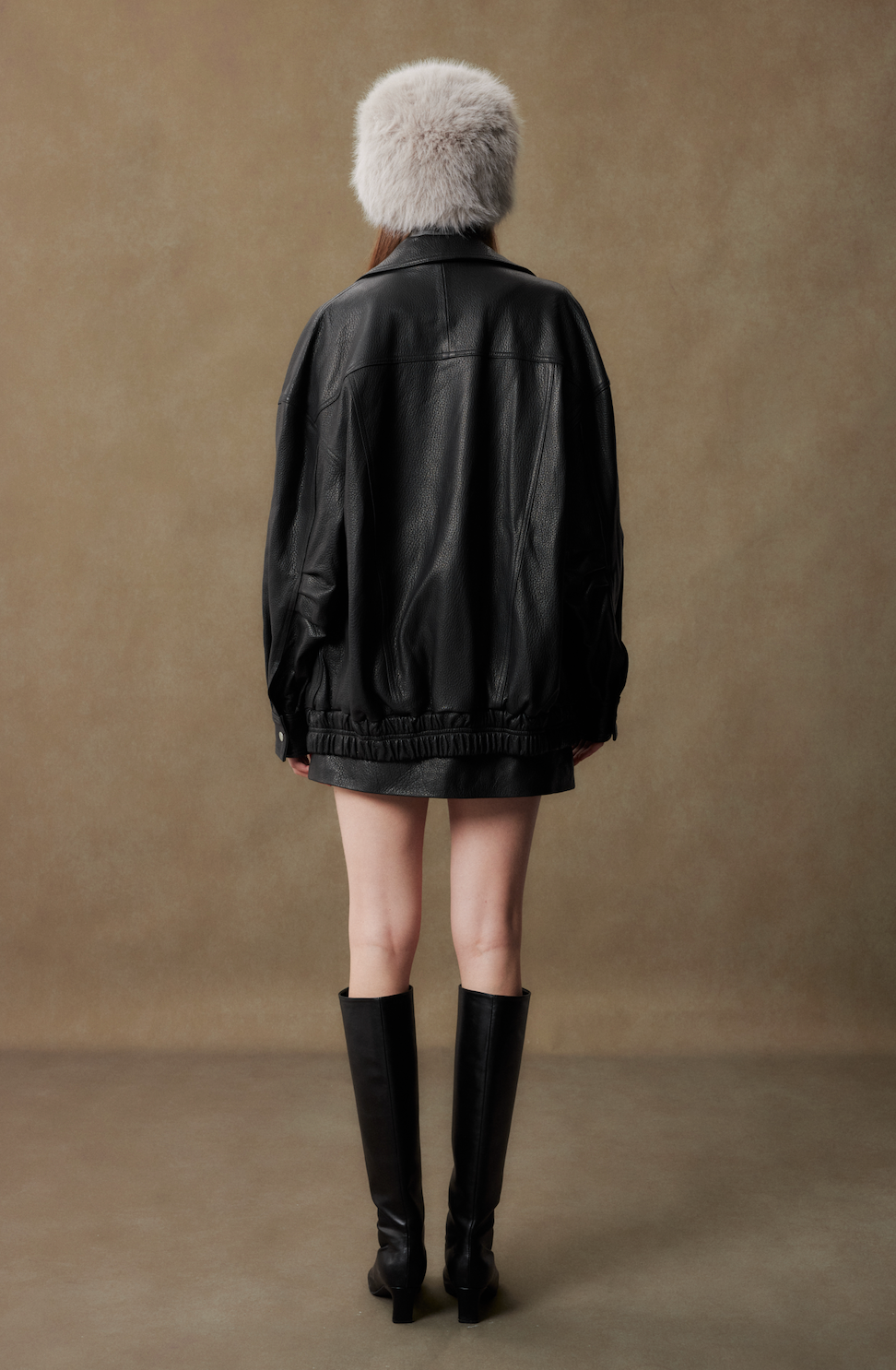 Aurora Leather Bomber Jacket