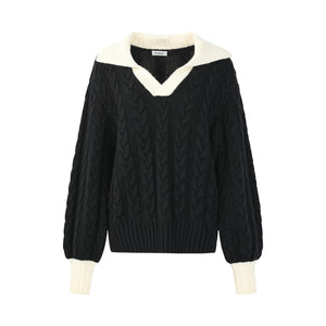 Karen Cable-Knit Wool-Blend Sweater