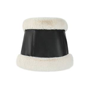 Naomi Faux Fur Mini Leather Skirt