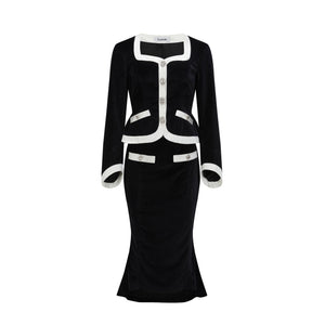 Aura Baroque Velvet Blazer Sets - LEDAIR