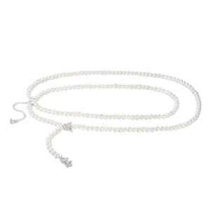 d'Amour Bow Pearl Necklace - LEDAIR