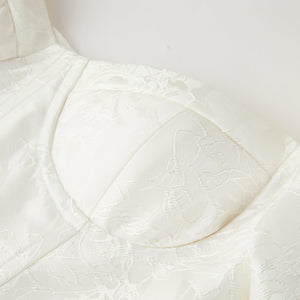 Diorélla Mini Dress in White - LEDAIR