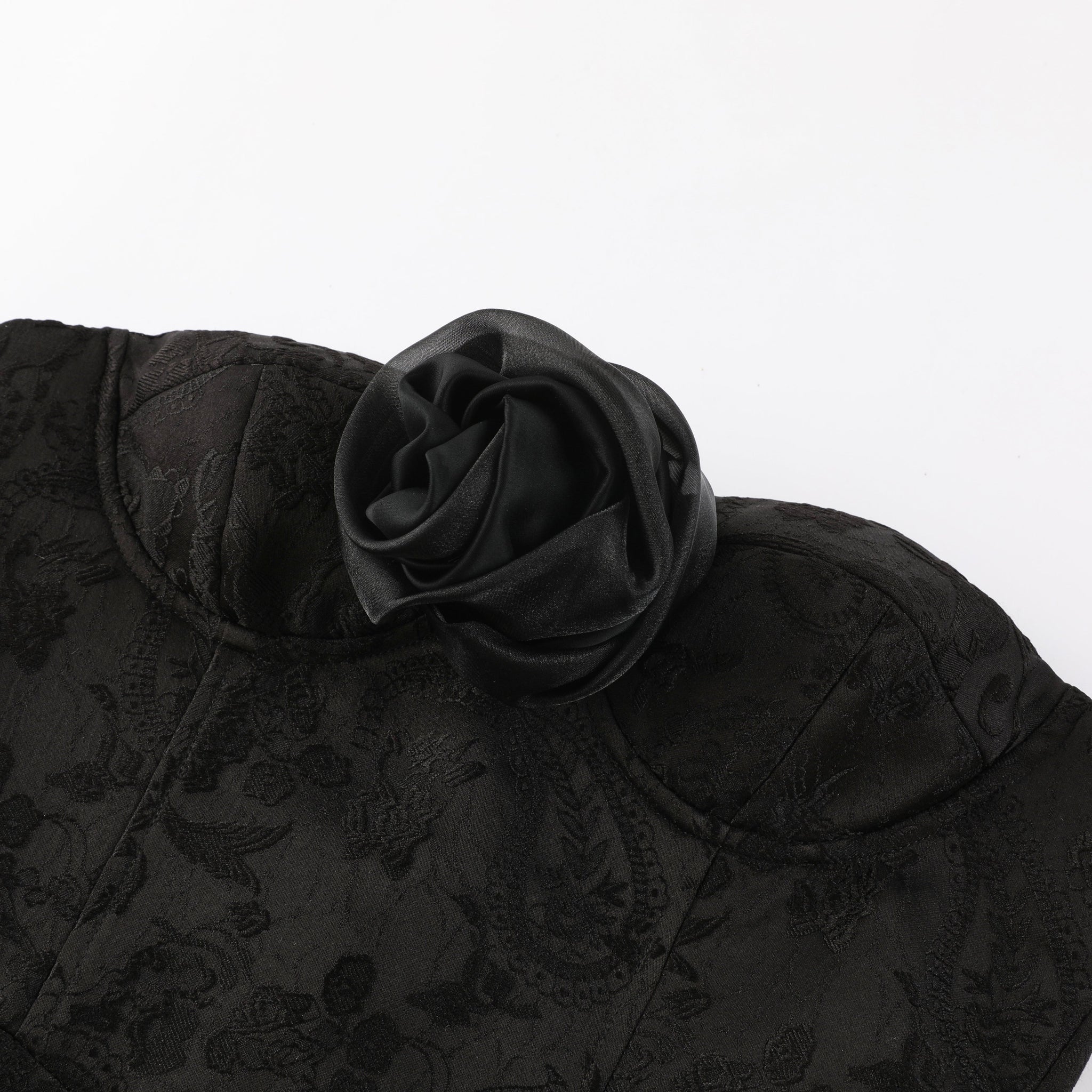 Garden Soirée Floral Ruffle Strapless Top - LEDAIR