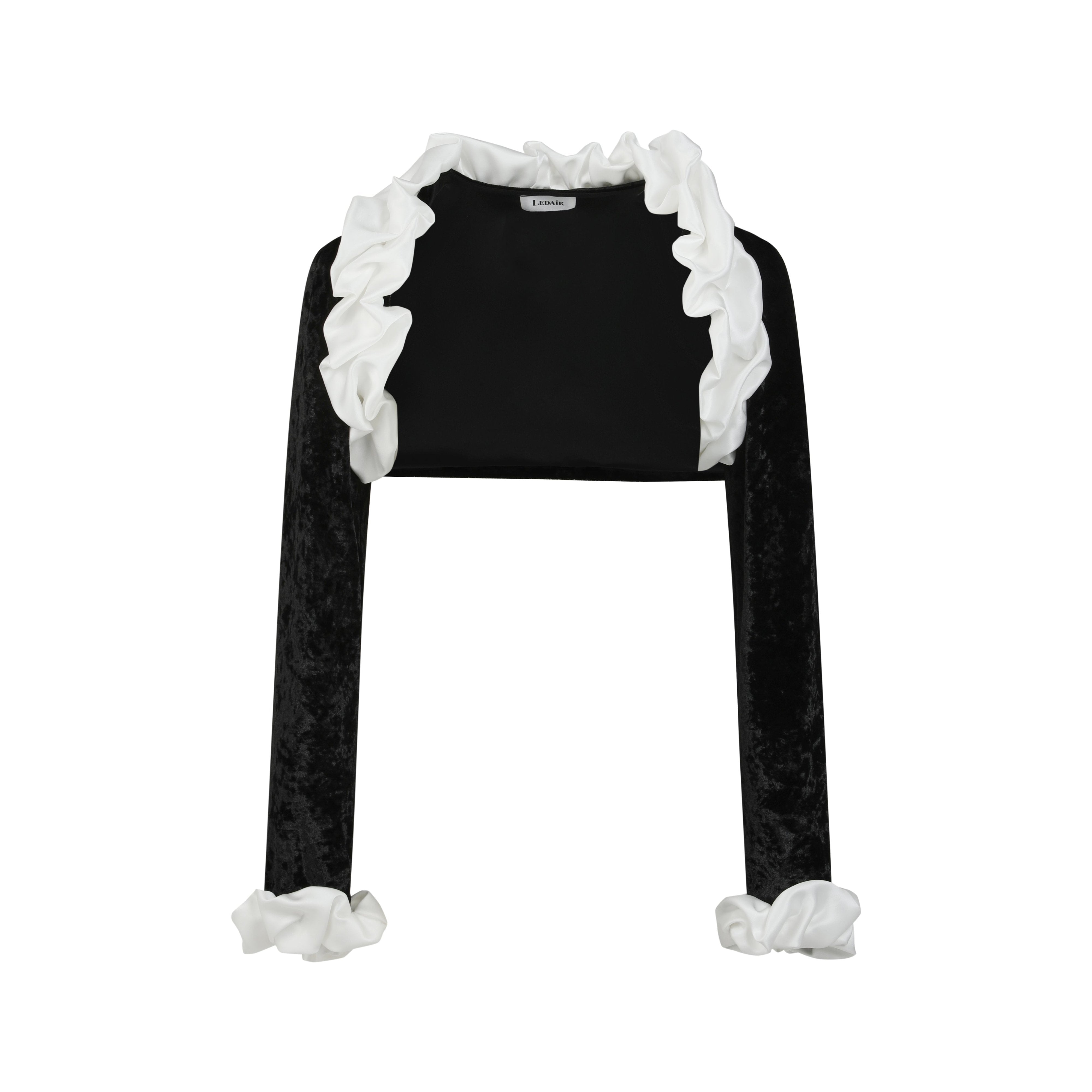 Garden Soirée Ruffle Cropped Blazer - LEDAIR
