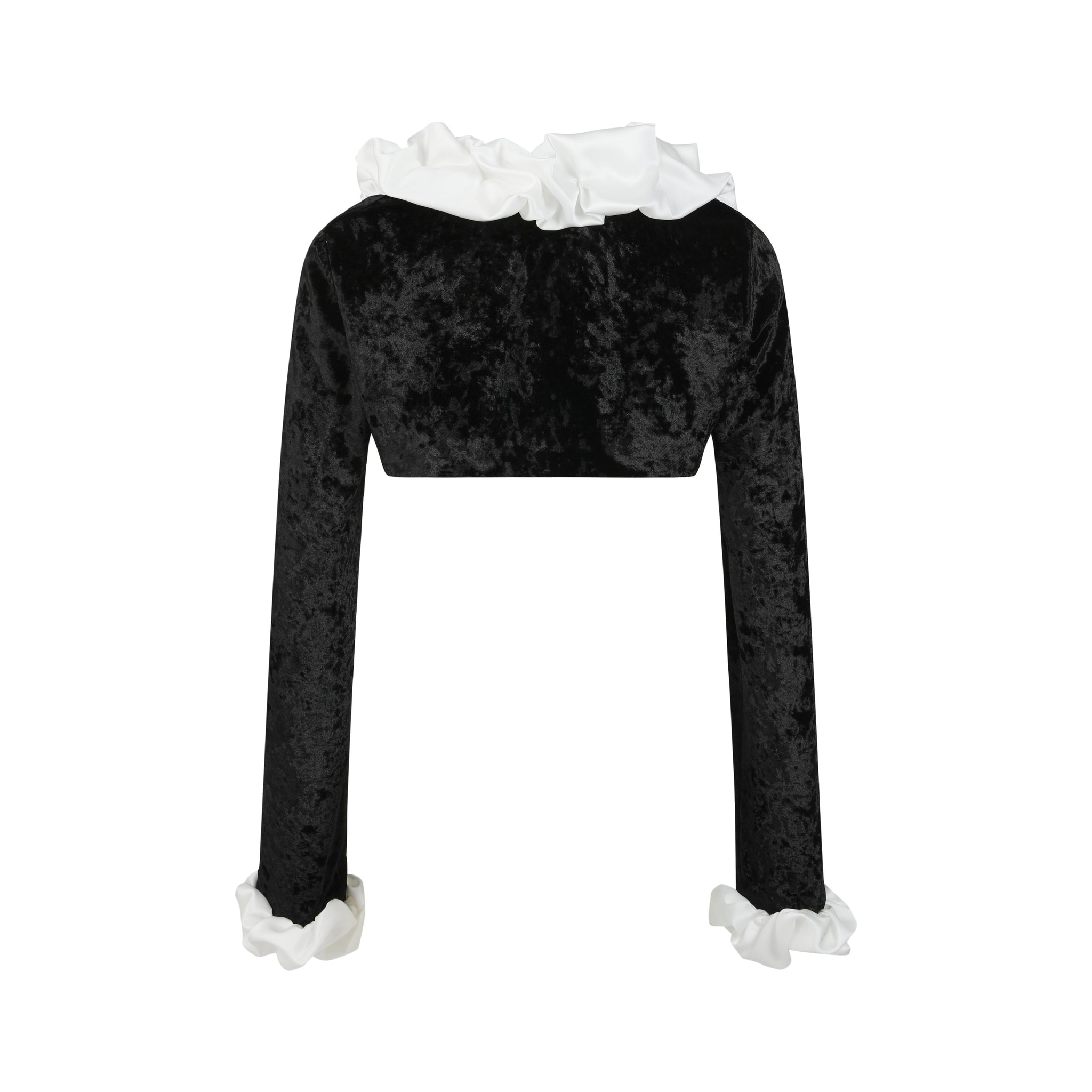 Garden Soirée Ruffle Cropped Blazer - LEDAIR