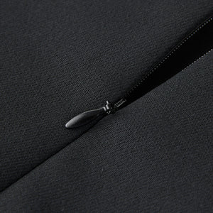 Isabella Bow-Embellished Black Dress - LEDAIR
