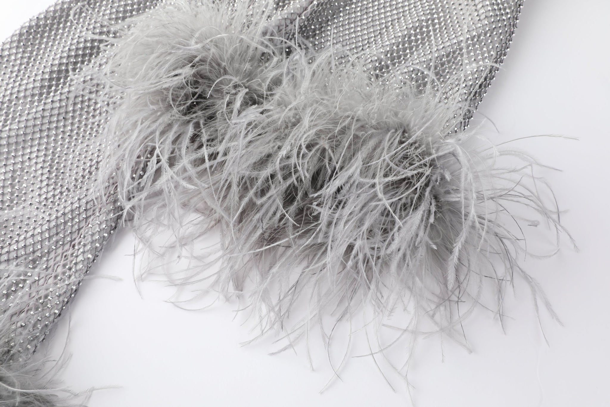 Isabella Feathers Rhinestone-Embellished Pants - LEDAIR