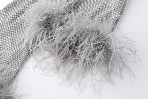 Isabella Feathers Rhinestone-Embellished Pants - LEDAIR