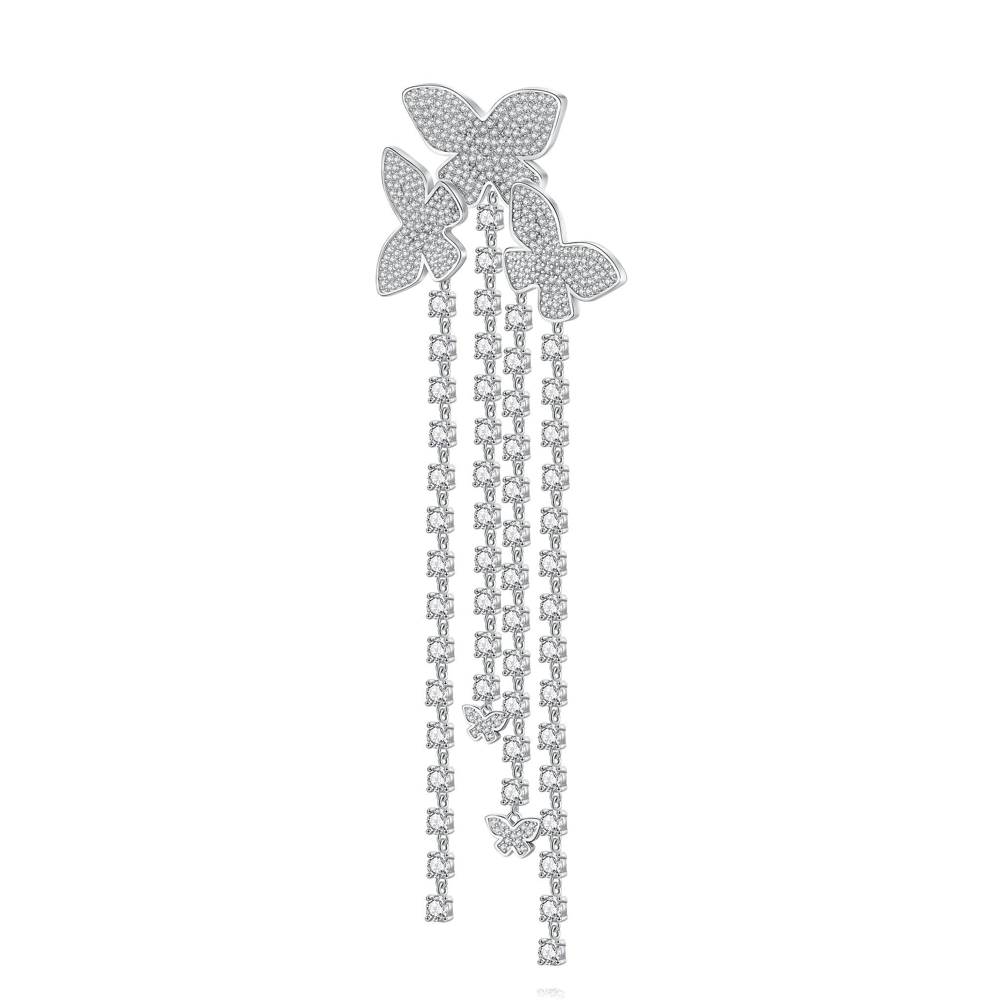 Les Papillons Romantiques Triple Dangle Earrings - LEDAIR