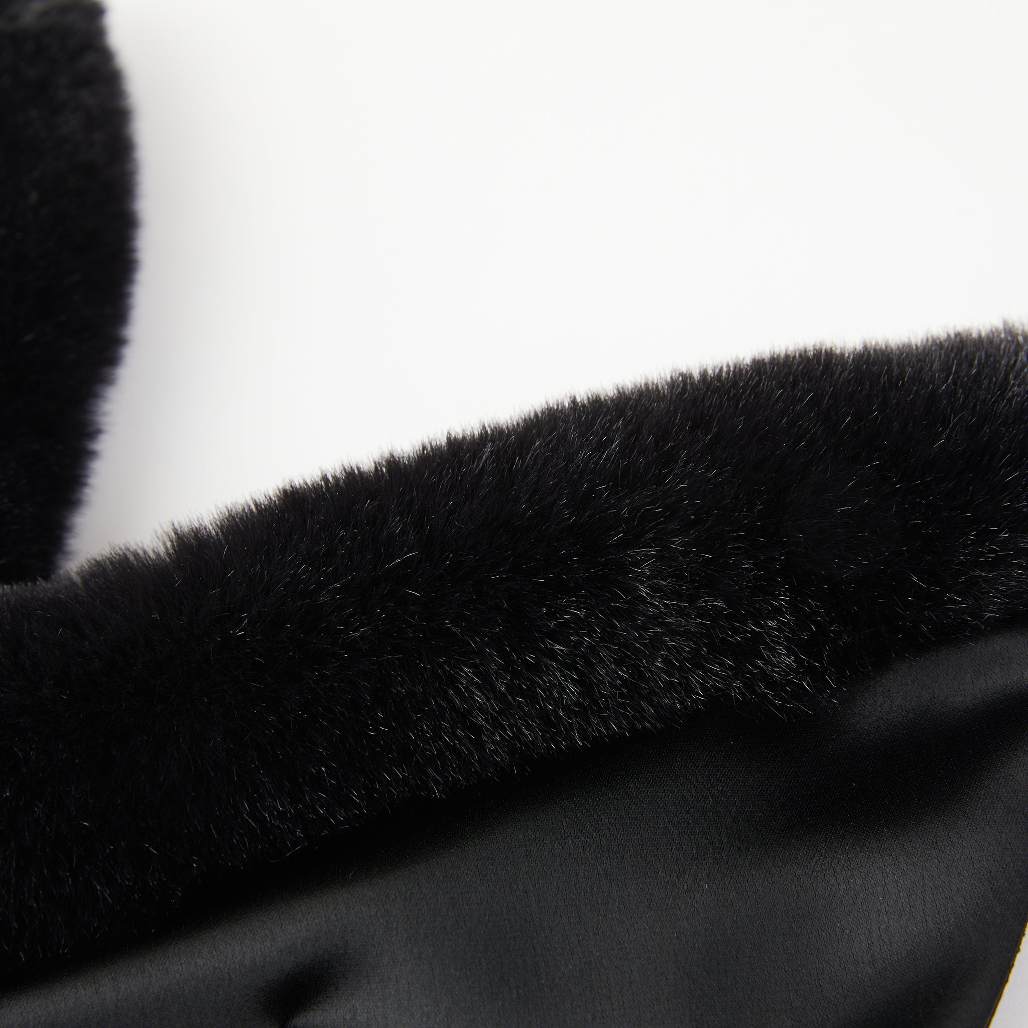 Mila Satin Faux Fur-Trimmed Dress - LEDAIR