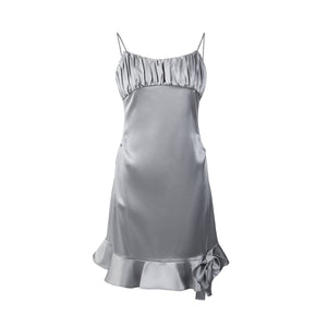 Viola Ruffled Silk Mini Dress - LEDAIR
