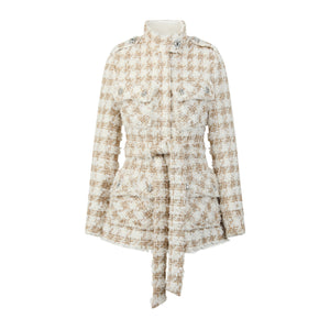 Vitorria Bouclé Belted Wool-Blend Jacket - LEDAIR